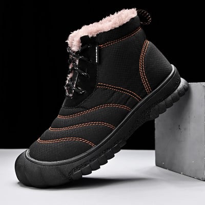 Talvesaapad Meeste saapad Soojad Palus Meeste Poolsaapad Veekindlad Meeste Lumesaapad Õues Paljajalu Talvised Meeste Kingad Suured