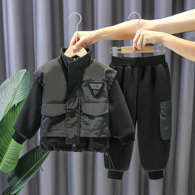 Costum băieți Hanorace + Pantaloni Bumbac 2 buc/Seturi 2023 Primăvară fierbinte Toamnă Se îngroșează Sport Seturi Copii Respirabil Îmbrăcăminte pentru copii
