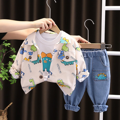 Sügisesed Lasteriided Beebipoistele Jope ülikond T-särk Püksid 3tk/komplekt Kevadel Lasteriided Väikelaste Spordirõivad 0-4 a.