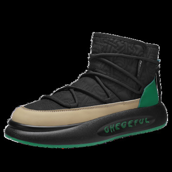 Casual Snow Boots 2023 Ανδρικά Παπούτσια Ανδρικά βελούδινα βαμβακερά παπούτσια για τον αστράγαλο Μπότες πλατφόρμας Ζεστά αντιολισθητικά αθλητικά παπούτσια Ανδρικά παπούτσια Botas