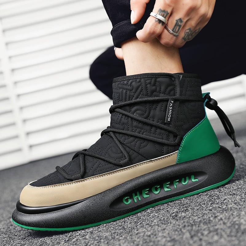 Vabaaja lumesaapad 2023 Meeste jalanõud Talvine pahkluu Meeste plüüsist puuvillased jalanõud platvormsaapad soojad libisemiskindlad tossud meeste kingad Botas