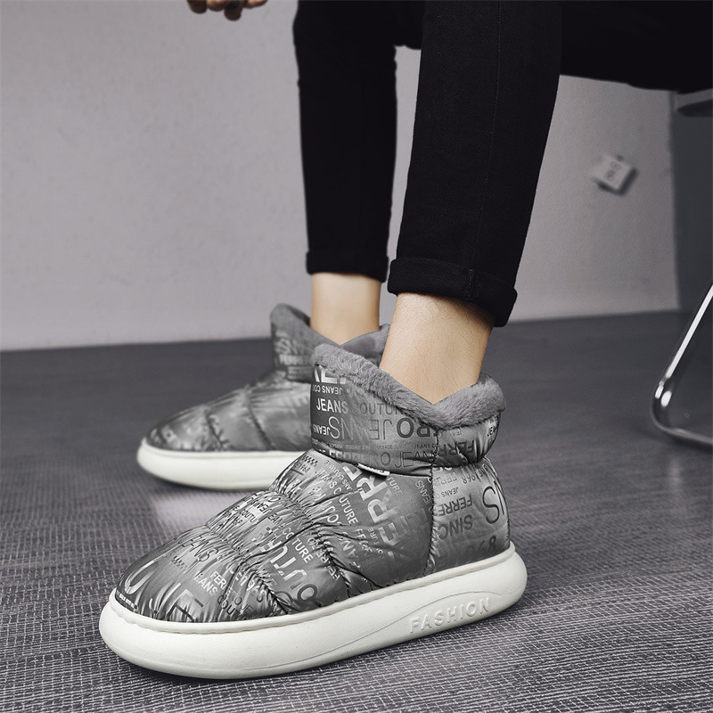 Meeste Lumesaapad Talvised Uued Kõrged Spordijalatsid Mood vabaajajalatsid Karusnahast Puuvillane Soe Mugav Meeste Mood Ule Kangas Soe