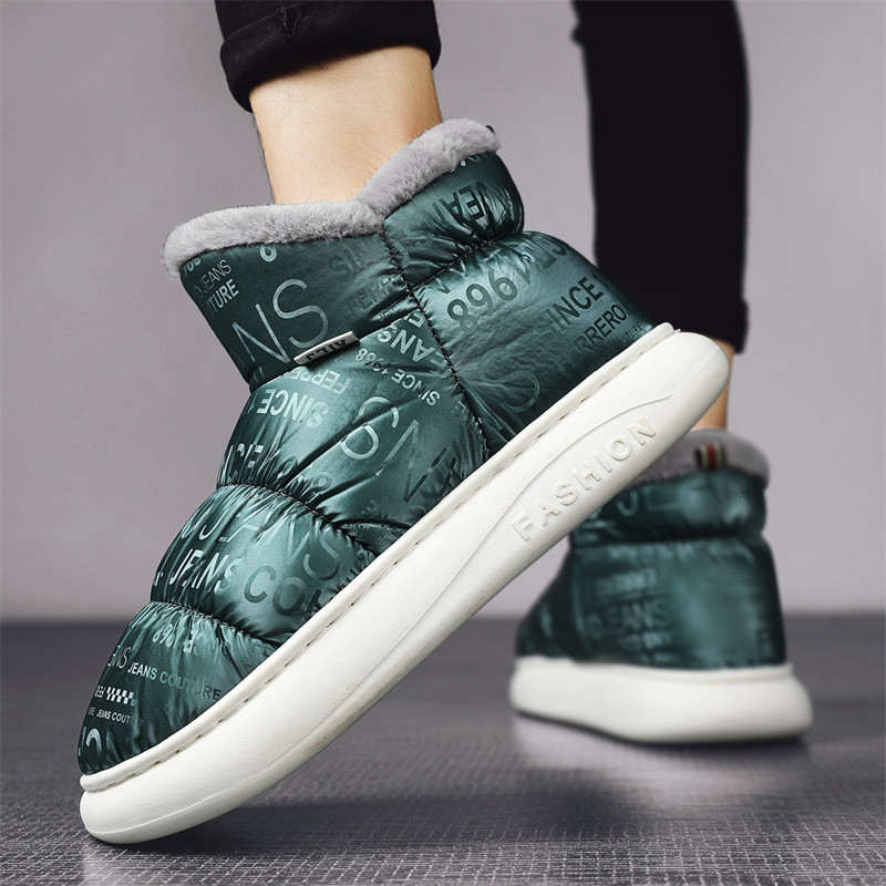 Meeste Lumesaapad Talvised Uued Kõrged Spordijalatsid Mood vabaajajalatsid Karusnahast Puuvillane Soe Mugav Meeste Mood Ule Kangas Soe