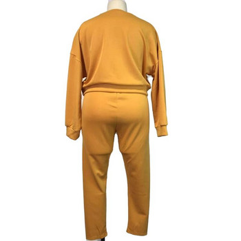 Плюс размер Дамско облекло Комплект панталони от две части Пуловер с дълъг ръкав и комплект клинове Дамски костюм за джогинг Дропшиппинг на едро