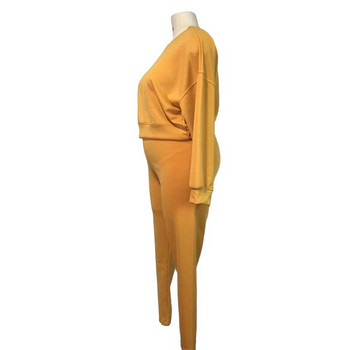 Плюс размер Дамско облекло Комплект панталони от две части Пуловер с дълъг ръкав и комплект клинове Дамски костюм за джогинг Дропшиппинг на едро