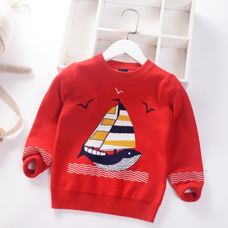 2023 Νέο Φθινόπωρο Χειμώνας Παιδικά Πλεκτά Πουλόβερ με κινούμενα σχέδια Παιδικά Βρεφικά αγόρια Πουλόβερ διπλό πλεκτό βαμβακερά ρούχα για νήπια 2-7 ετών