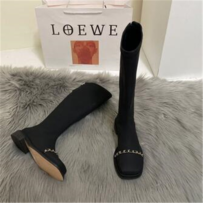 2023. aasta talv Uus Mix Color Naiste Pikad Saapad Mood Lamedad Kontsad Kandilised varvas Põlv Kõrge Saabas Tagant Tõmblukk Ratsasaabas