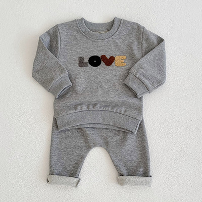 Σετ ρούχων για κοριτσάκι για μωρό 0-5 ετών Βάφλα Παιδικό σετ γραμμάτων Νεογέννητο βρέφος Φθινοπωρινά ανοιξιάτικα ρούχα Μπλουζ ουράνιο τόξο Παντελόνια casual ρούχα