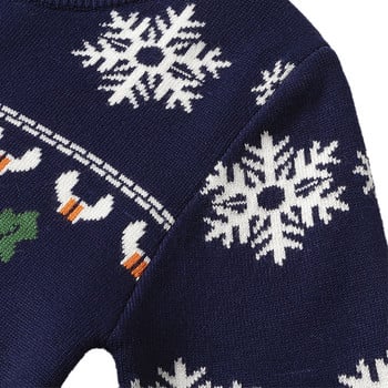 Детски коледни плетива Модни и модерни пуловери за 1-5 години Сладки коледни пуловери за деца Топли, удобни за кожата