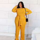 Trening Femei Seturi Plus Marime Maneci intregi Topuri lungi si pantaloni Toamna Doamne Imbracaminte Marime Mari Tinute Dropshipping En-gros