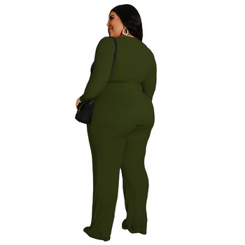Анцуг Дамски комплекти с големи размери, дълги горнища и панталони с пълни ръкави, есенни дамски дрехи с големи размери Дропшиппинг на едро