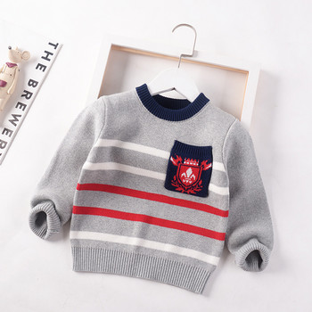 Ριγέ πουλόβερ για αγόρια Κορεατικά παιδικά ρούχα φθινόπωρο Βρεφικά μπλουζάκια Πουλόβερ Πουλόβερ Μονό Πλεκτό Κορίτσια χαριτωμένα πουλόβερ Παιδικό παλτό