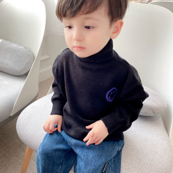 2023 Есен Пуловери за момичета и момчета Палто Детски пуловери за плетене Горнища за бебета Момчета Пуловери с яка с дълги ръкави 2-10 г.