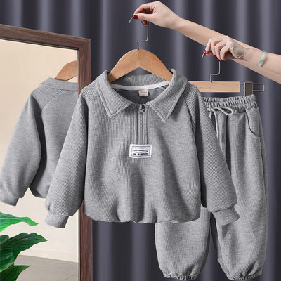 2023 Φθινόπωρο παιδικά ρούχα για κορίτσια Νέα καθημερινή αθλητική φόρμα μακρυμάνικη καρτούν σετ αρκουδάκι Βρεφικά ρούχα Βρεφικά παντελόνια 3-12 ετών