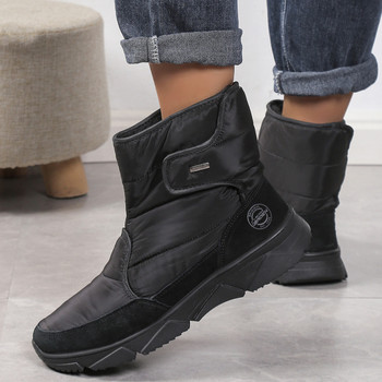 Plus Velvet Ανδρικές Μπότες Νέα Ανδρικά Παπούτσια Εξωτερικής χρήσης Κοντές βαμβακερές μπότες με χοντρή σόλα, αδιάβροχες και αντιολισθητικές Ανδρικές μπότες χιονιού