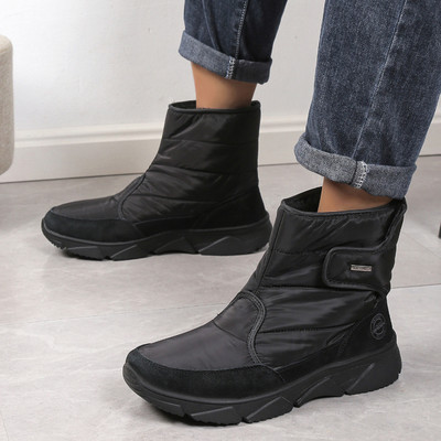 Pluss Velvet meeste saapad Uued jalanõud meestele õues soojad paksu tallaga lühikesed puuvillased saapad Veekindlad ja libisemiskindlad meeste lumesaapad