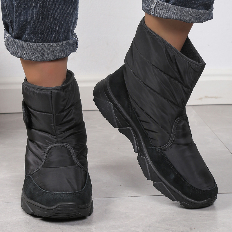 Pluss Velvet meeste saapad Uued jalanõud meestele õues soojad paksu tallaga lühikesed puuvillased saapad Veekindlad ja libisemiskindlad meeste lumesaapad