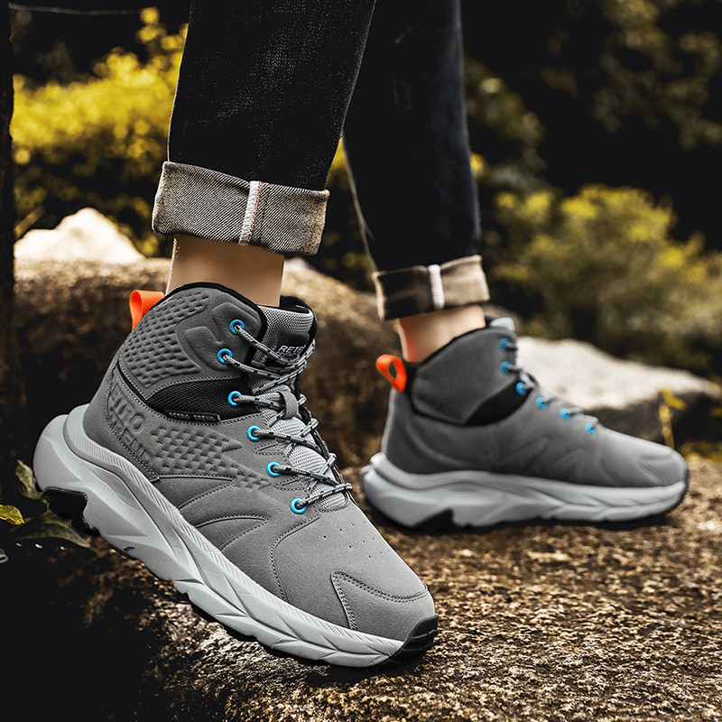 Žieminiai lauko batai Vyriški batai kulkšnis Šilti žygio batai Vyriški madingi aukštakulniai vyriški batai su platforma Laisvalaikio didelio dydžio trumpi batai