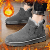 Plus Βελούδινες Μπότες Πλατφόρμας Νέα Ανδρικά Παπούτσια Χειμερινά Υπαίθρια Ζεστά Κοντά Ανδρικά Μποτάκια Κλασικά Αντιολισθητικά Μποτάκια Χιονιού