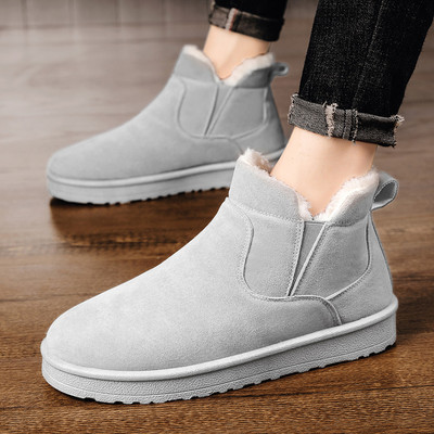 Plus Βελούδινες Μπότες Πλατφόρμας Νέα Ανδρικά Παπούτσια Χειμερινά Υπαίθρια Ζεστά Κοντά Ανδρικά Μποτάκια Κλασικά Αντιολισθητικά Μποτάκια Χιονιού