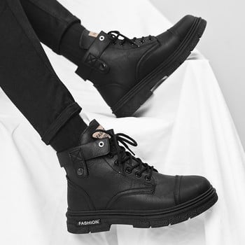 Casual Outdoor Boots Νέα Ανδρικά Παπούτσια Ανδρικές μπότες εργασίας με ψηλό κορδόνι Άνετες ανδρικές μπότες εργασίας Αντιολισθητικές αδιάβροχες ανδρικές μπότες με χοντρή σόλα