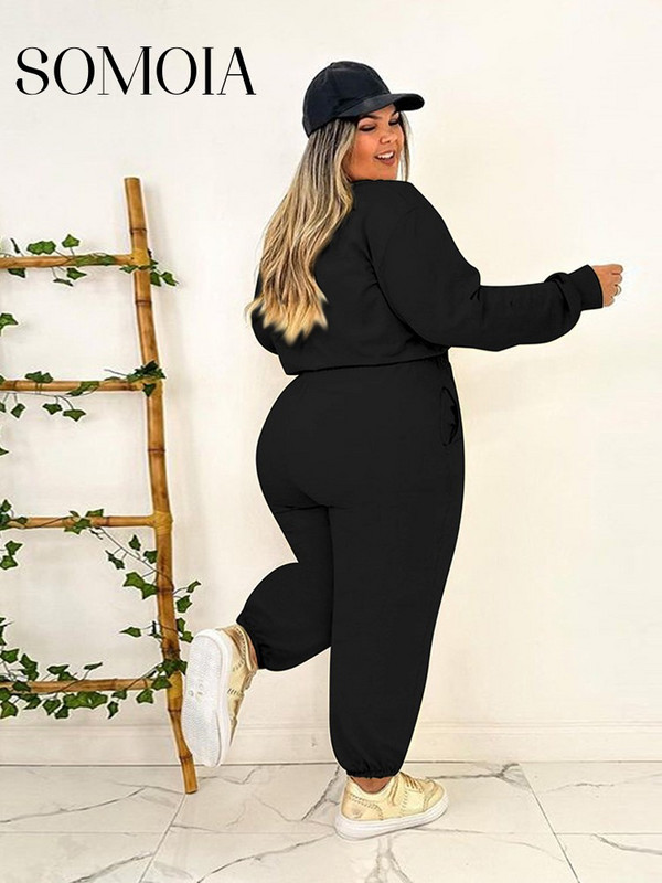 SOMOIA Γυναικεία Φούτερ + Παντελόνι Sports 2 Σετ δύο τεμαχίων Φθινοπωρινή φόρμα πουλόβερ Γυναικεία φούτερ Κοστούμι casual 2023