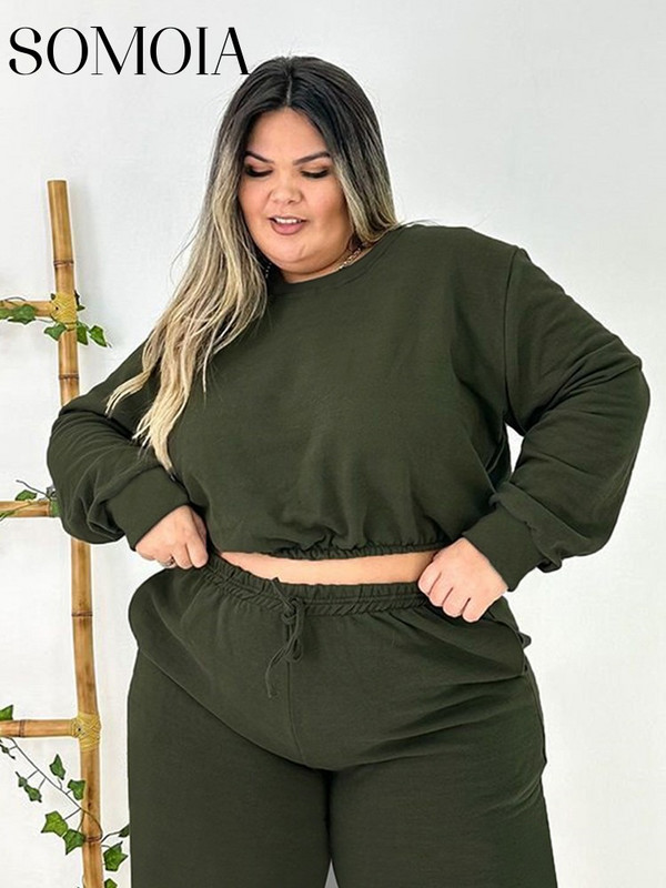 SOMOIA Γυναικεία Φούτερ + Παντελόνι Sports 2 Σετ δύο τεμαχίων Φθινοπωρινή φόρμα πουλόβερ Γυναικεία φούτερ Κοστούμι casual 2023