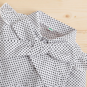 1-4 години Моден детски комплект дрехи за момичета Блуза с вълни с дълги ръкави + пола с презрамка + лента за глава 3 бр. Костюм Пролет Есен Костюм за момиче