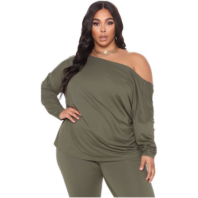 SOMOIA suures suuruses naisteriided vabaajarõivad ees ja taga, lahtised suurte pikkade varrukatega kaheosalised komplektid, hulgikaubandus