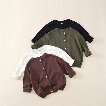 Πλεκτά πουλόβερ για μωρά Ρούχα για παιδιά Παιδικά φθινοπωρινά και χειμωνιάτικα μπλουζάκια από μασίφ βαμβακερά μπλουζάκια Ζακέτα για κορίτσι 2023
