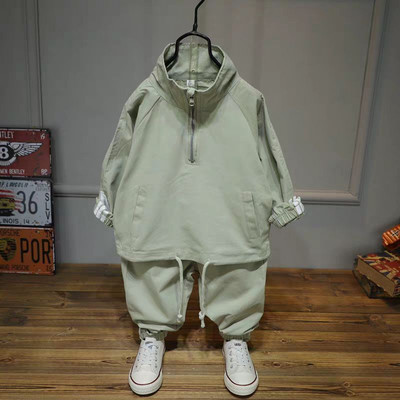 2023 Παιδικά Ρούχα Αγόρια Άνοιξη Φθινόπωρο Εφηβική Αθλητική Στολή Αγόρια Σετ Αθλητικές φόρμες Παιδικά Σετ ρούχων 2τμχ παλτό+Παντελόνι Causal