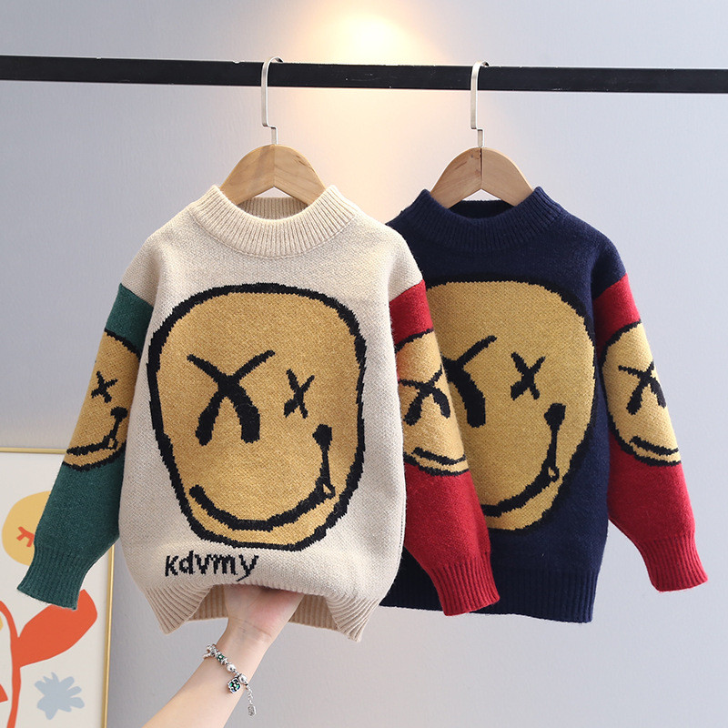 Πουλόβερ για αγόρια Φθινόπωρο Χειμώνας Παιδικά Πλεκτά Φούτερ Ρούχα για κοριτσάκια 3 έως 8 χρονών Μάλλινα μπλουζάκια Παιδικό πουλόβερ παλτό