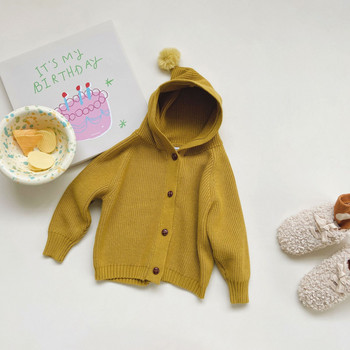 Παιδικό πουλόβερ για αγόρια και κορίτσια Ρούχα casual Παιδική ζακέτα με κουκούλα