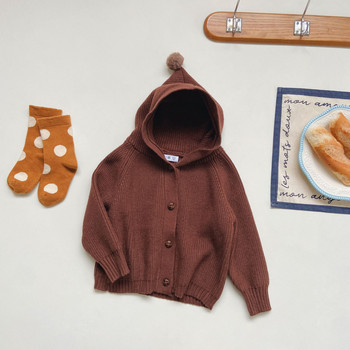 Παιδικό πουλόβερ για αγόρια και κορίτσια Ρούχα casual Παιδική ζακέτα με κουκούλα