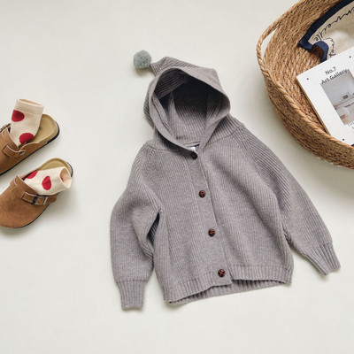 Παιδικό πουλόβερ για αγόρια και κορίτσια Ρούχα casual Παιδική ζακέτα με κουκούλα