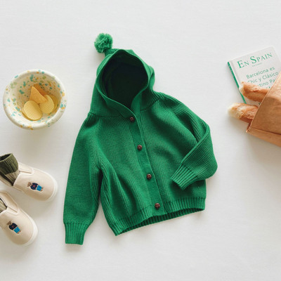 Παιδικό πουλόβερ για αγόρια και κορίτσια Ρούχα casual Παιδική ζακέτα με κουκούλα