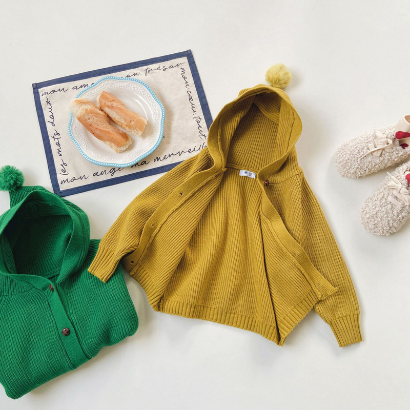 Παιδικό πουλόβερ για αγόρια και κορίτσια Ρούχα casual Παιδική ζακέτα με κουκούλα