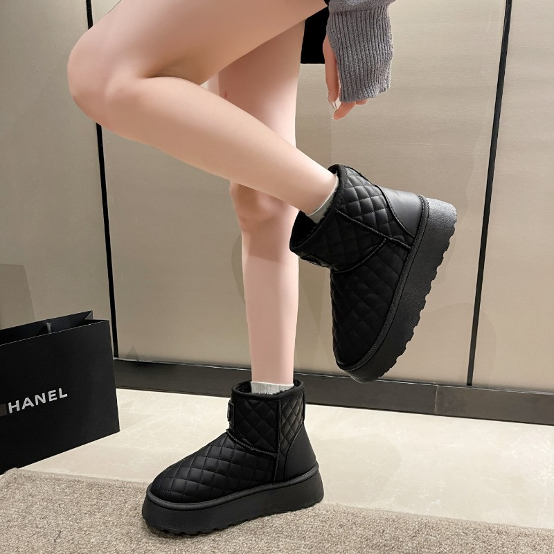 Μπότες χιονιού γυναικείες μπότες χειμώνα 2023 νέες γούνινες-όλα-σε-ένα ζεστές βαμβακερές μπότες