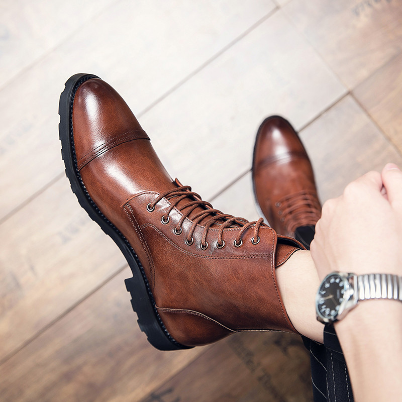 Marime mare 47 48 Cizme bărbătești cu șireturi 2023 Pantofi bărbați noi Toamnă Pantofi casual plat Cizme de exterior Cizme clasice pentru bărbați în stil britanic