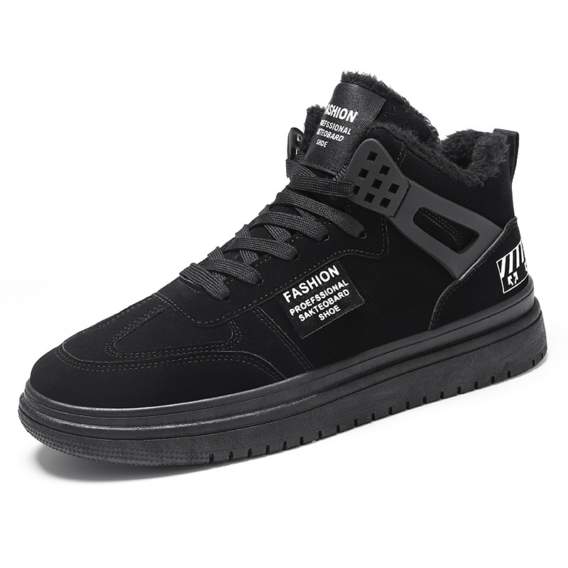 Plus Velvet ανδρικές μπότες Νέα παπούτσια για άντρες Χειμερινά ζεστά βαμβακερά παπούτσια Ανδρικά κορδόνια μπότες χιονιού Παπούτσια με χοντρή σόλα Casual μπότες