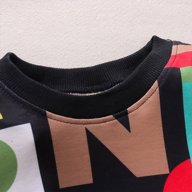 2023. aasta sügis, laste poiste rõivakomplektid, laste kirjatrükiga pullover, topid ja püksid, 2 tk. spordiülikonnad, tüdrukute vabaaja rõivad