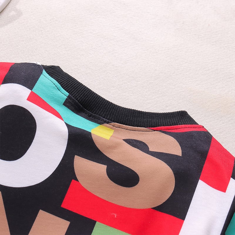 2023. aasta sügis, laste poiste rõivakomplektid, laste kirjatrükiga pullover, topid ja püksid, 2 tk. spordiülikonnad, tüdrukute vabaaja rõivad