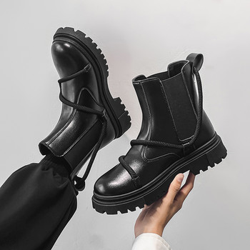 Λευκές μπότες Chelsea Νέα ανδρικά παπούτσια Outdoor Mid Calf Ανδρικές μπότες Εξατομικευμένες μπότες εργασίας Short-tube Casual παπούτσια για άνδρες