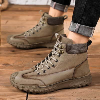 Suur suurus 46 Meeste saapad 2023 Meeste jalanõud Talvised Soojad Lühikesed Meeste Saapad Välitingimustes Libisemiskindlad Kulumiskindlad Mitmekülgsed Meeste saapad