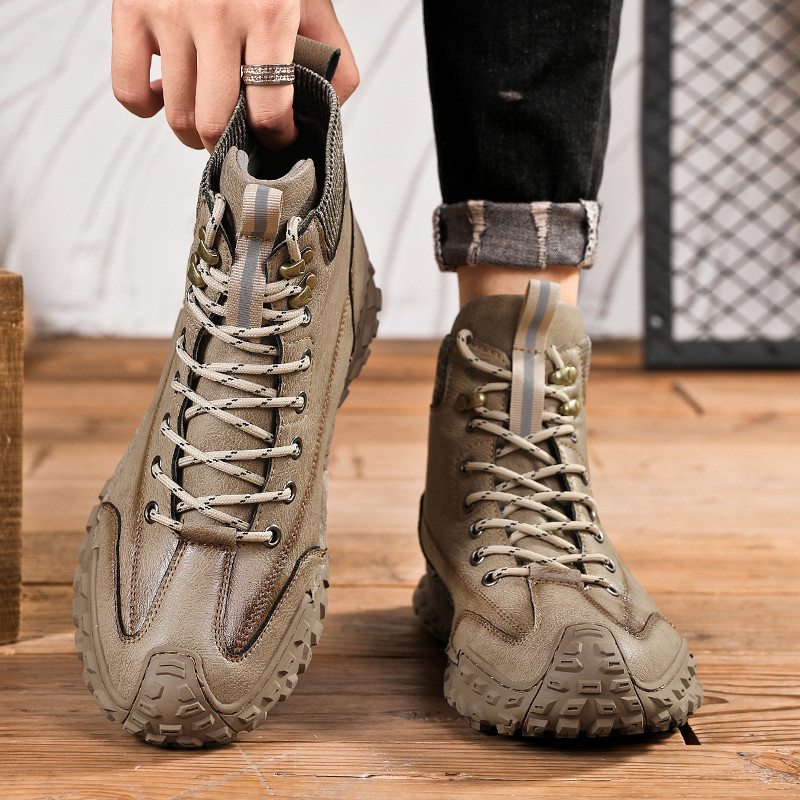 Suur suurus 46 Meeste saapad 2023 Meeste jalanõud Talvised Soojad Lühikesed Meeste Saapad Välitingimustes Libisemiskindlad Kulumiskindlad Mitmekülgsed Meeste saapad
