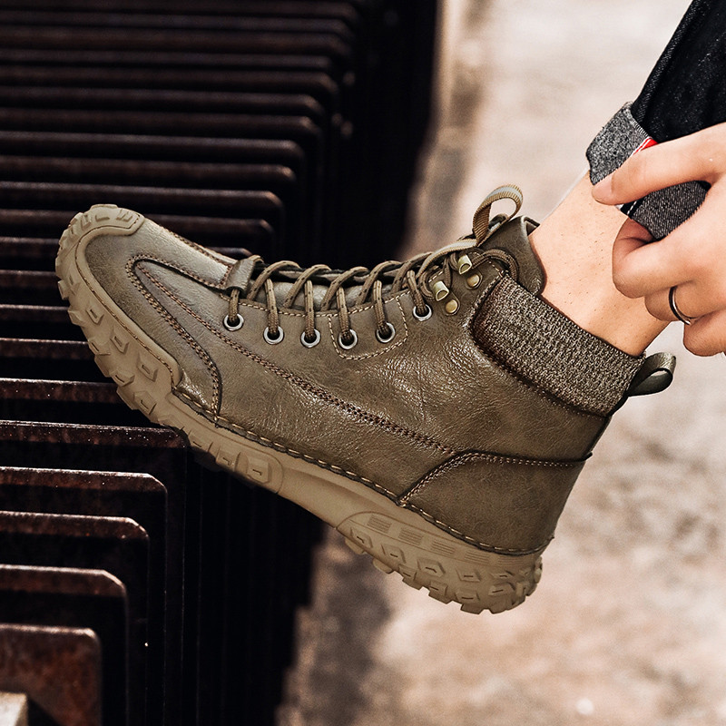 Suur suurus 46 Meeste saapad 2023 Meeste jalanõud Talvised Soojad Lühikesed Meeste Saapad Välitingimustes Libisemiskindlad Kulumiskindlad Mitmekülgsed Meeste saapad