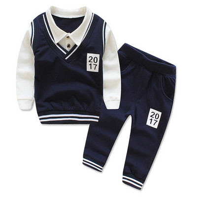 nou set haine pentru copii bebelus bumbac tricou pantaloni set copii pentru primavara baieti desene animate haine costume 2 culori 1-4 t