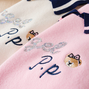 Комплект дрехи за момичета Ученическа рокля Пролет Есен Детски 2бр. Пуловер с дълъг ръкав Пола Комплект дрехи Детска училищна униформа за момичета