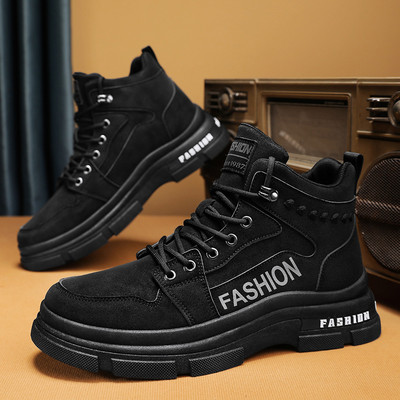 Ψηλές μπότες ανδρικά δερμάτινα παπούτσια Μόδα υπαίθρια μοτοσικλέτα Στρατιωτικές μπότες ανδρικές χειμερινές Tactical Lace Up Botas