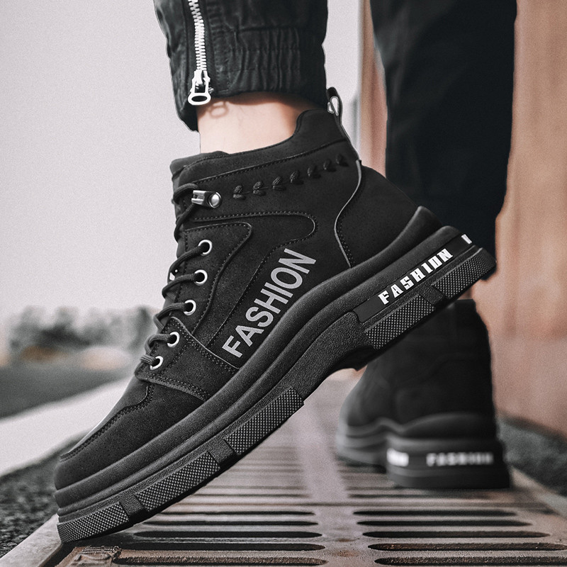 Ψηλές μπότες ανδρικά δερμάτινα παπούτσια Μόδα υπαίθρια μοτοσικλέτα Στρατιωτικές μπότες ανδρικές χειμερινές Tactical Lace Up Botas